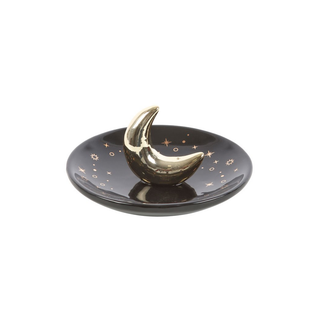Gold Crescent Moon Incense Stick Holder - product image 3