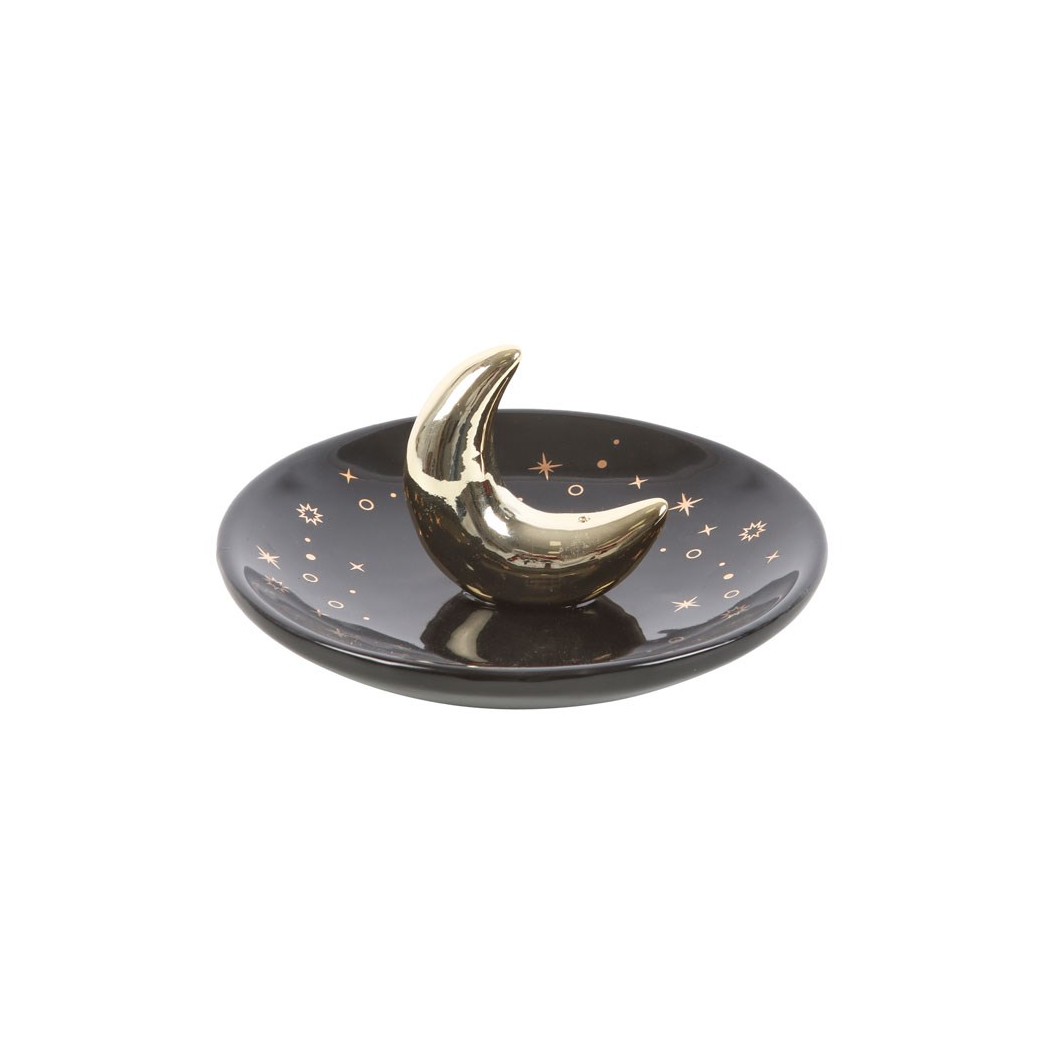 Gold Crescent Moon Incense Stick Holder - product image 3