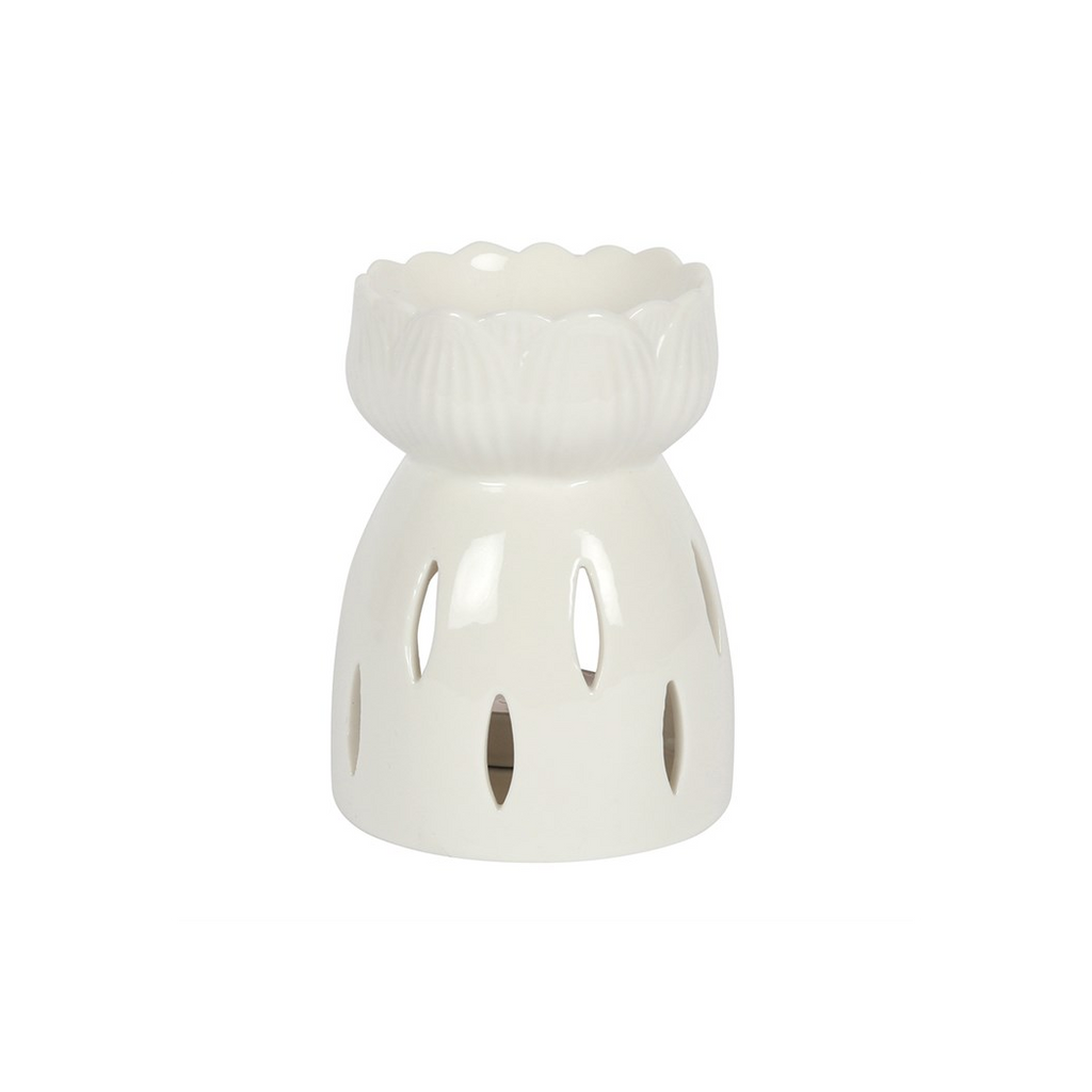 White Gloss Lotus Flower Oil Burner - product image 2