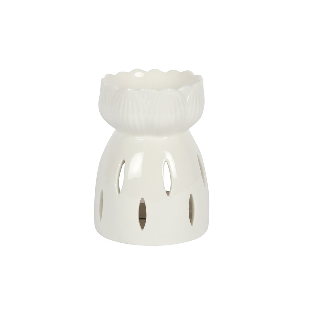 White Gloss Lotus Flower Oil Burner - product image 2