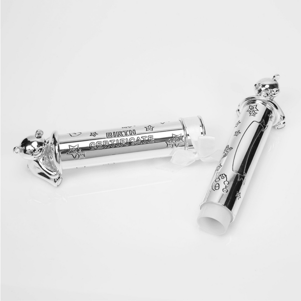 Twinkle Twinkle Silverplated Birth Certificate Tube *(36/24)*