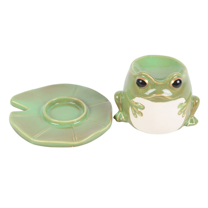 Frog Shaped Oil Burner and Lily Pad Plate - product image 5
