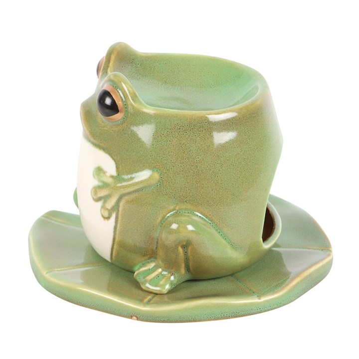 Frog Shaped Oil Burner and Lily Pad Plate - product image 3
