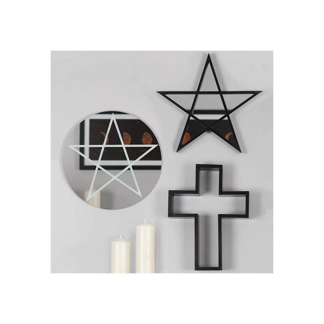 Black Framed Pentagram Mirror - product image 3