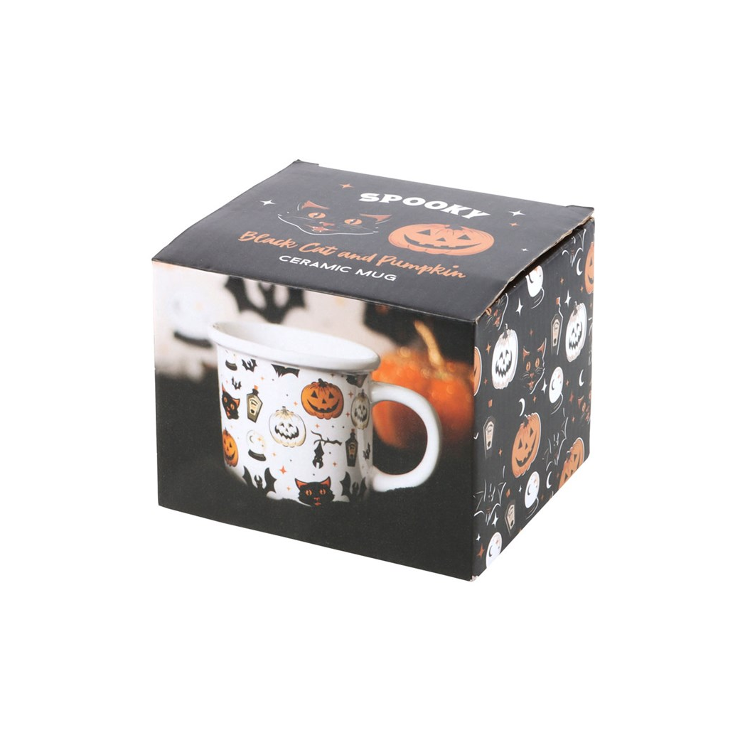 Spooky Cat and Pumpkin Print Mug - product image 5