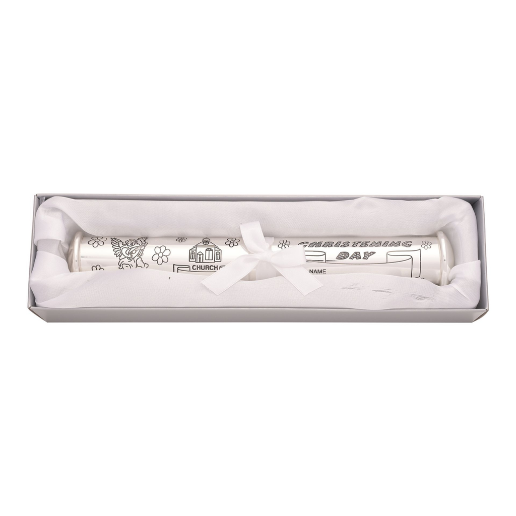 Silverplated "Christening" Day Certificate Holder