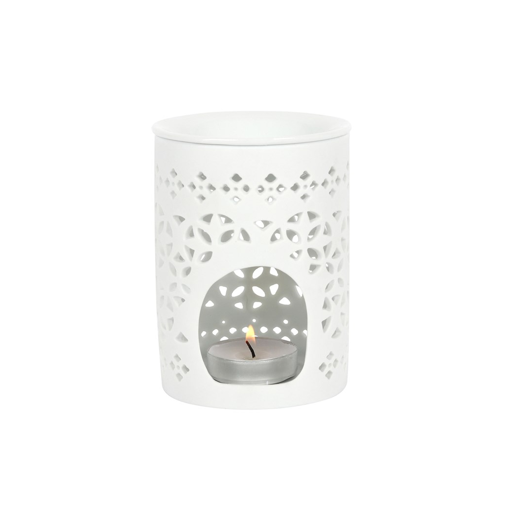 White Matte Cut Out Oil Burner - product image 2