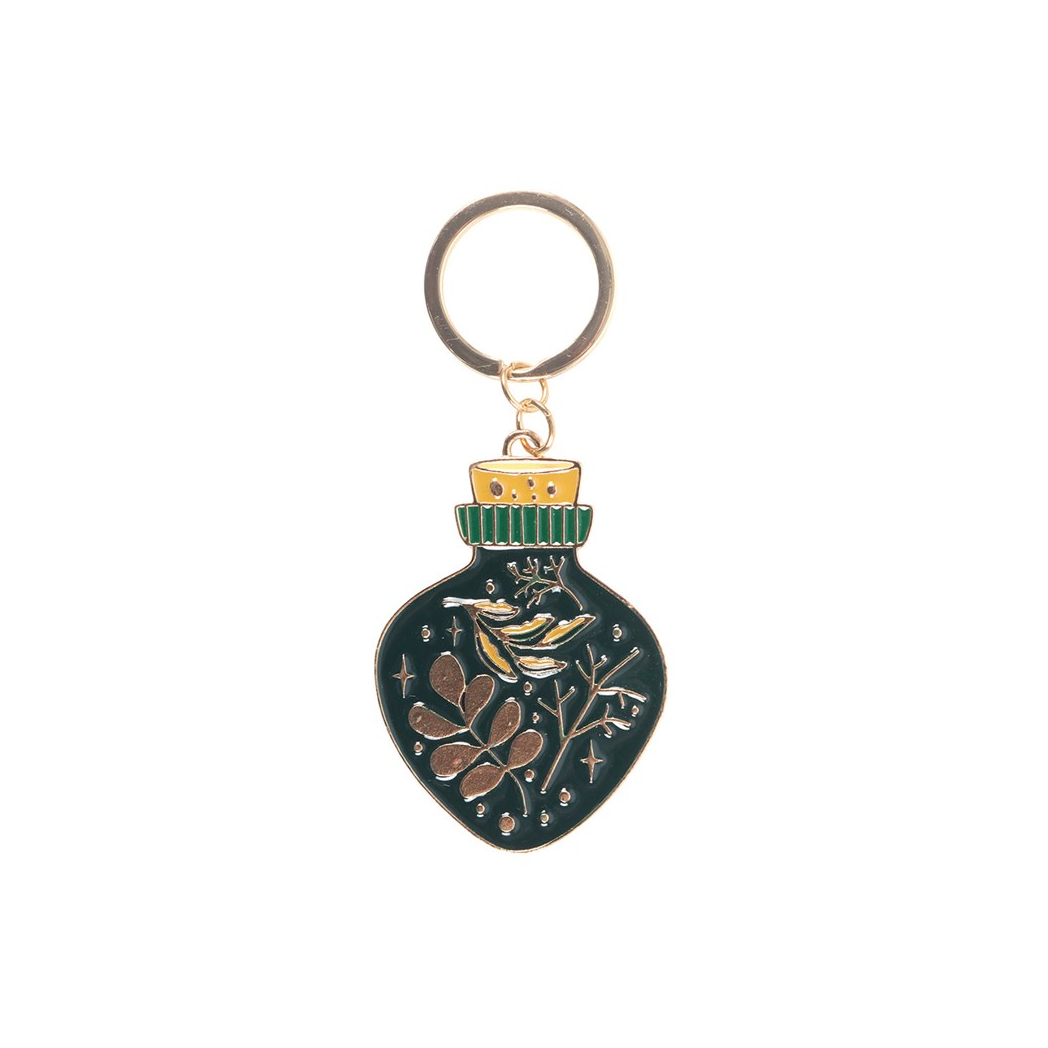 Green Witch Potion Bottle Keyring - product image 3
