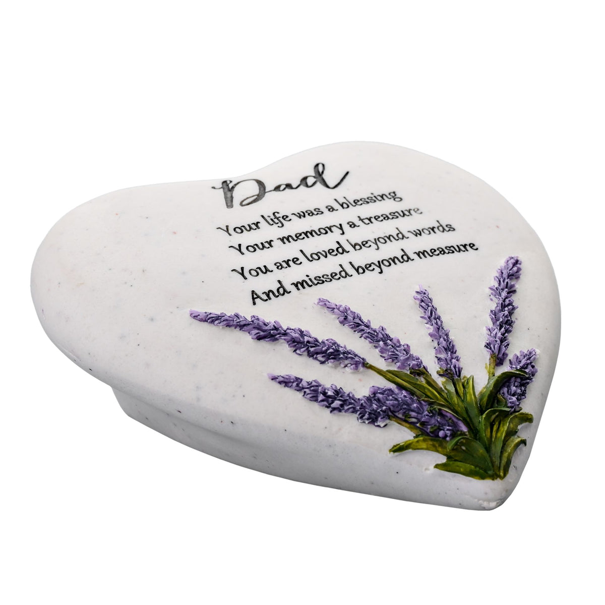 Thoughts Of You Heart Stone / Lavender - Dad