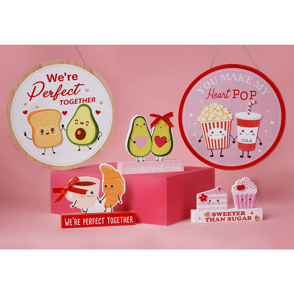 Love Is Sweet Hanging Plaque - Popcorn