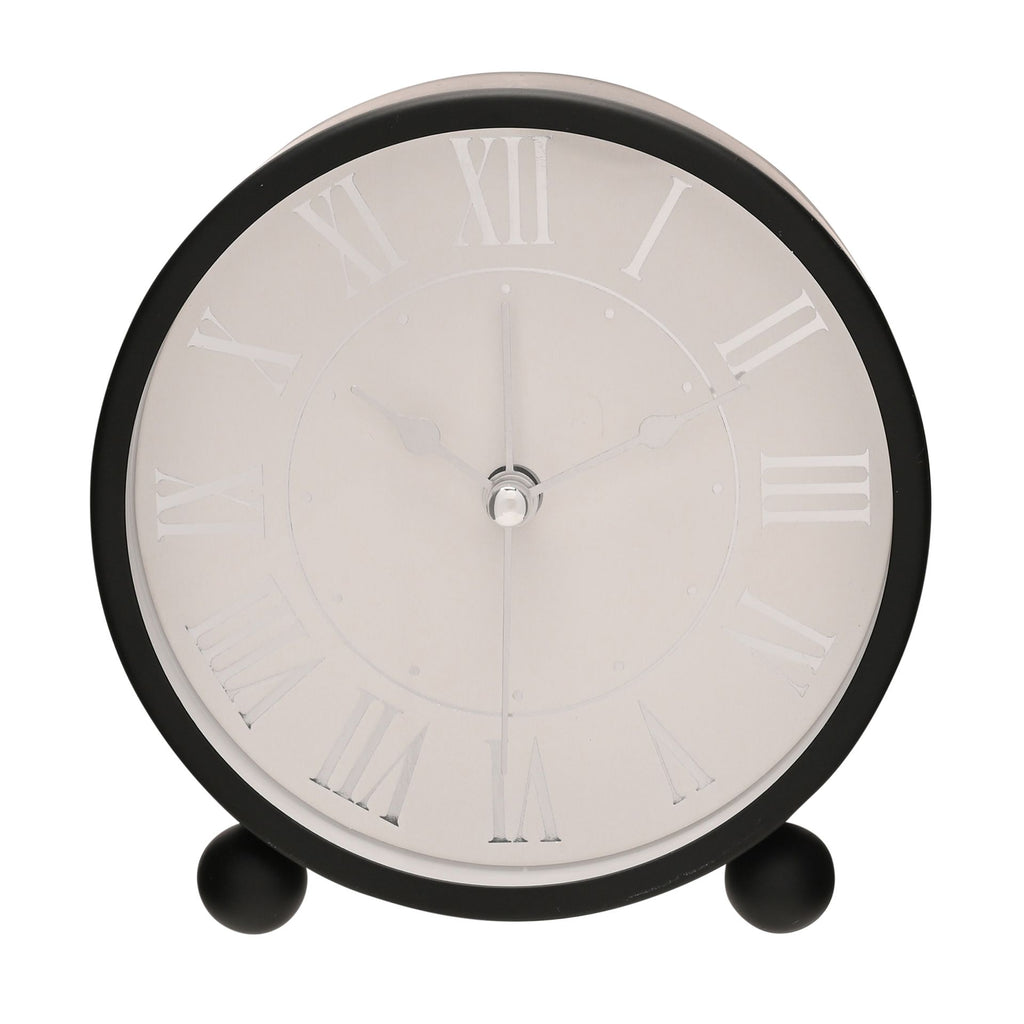 Hometime  Metal Alarm Clock 11cm - Black