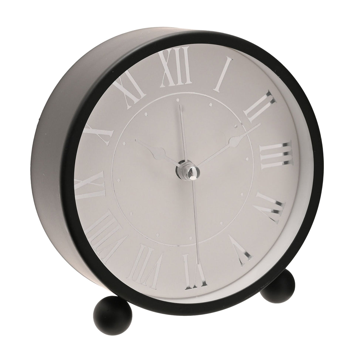 Hometime  Metal Alarm Clock 11cm - Black - image 2