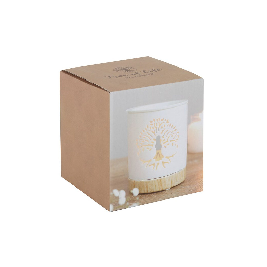 White Tree of Life Cut Out Oil Burner - product image 4