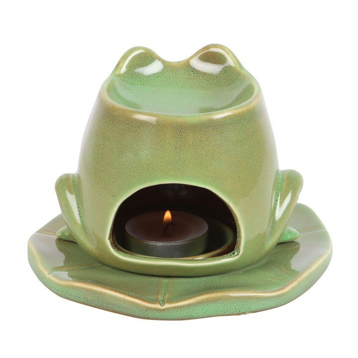 Frog Shaped Oil Burner and Lily Pad Plate - product image 4