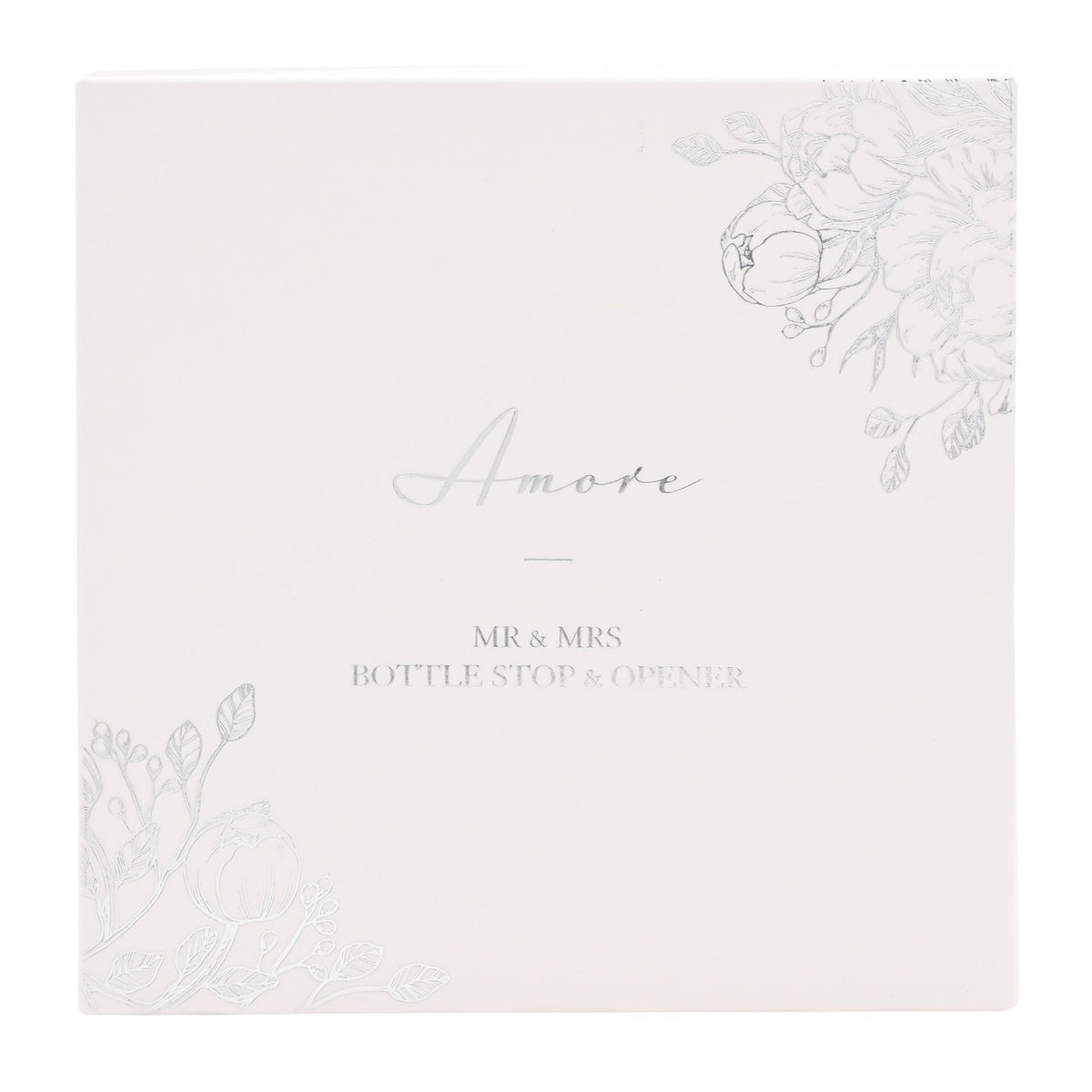 Amore Mr & Mrs Bottle Stop and Opener Set