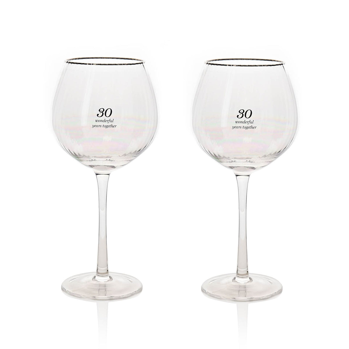 Amore Set of 2 Gin Glasses - 30th Anniversary