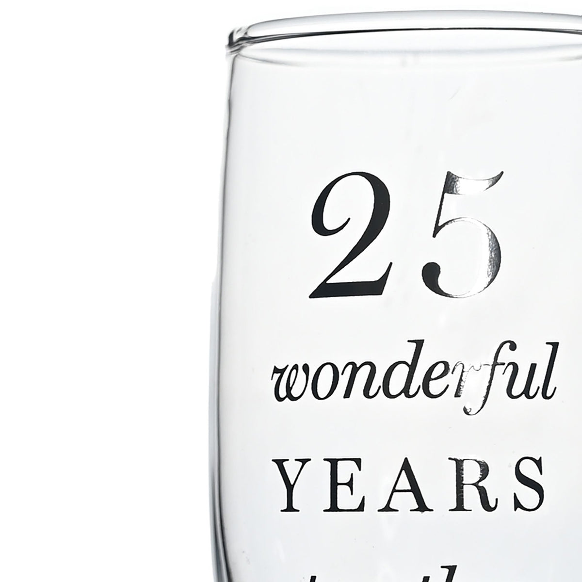 Amore Champagne Flutes Set of 2 - 25th Anniversary