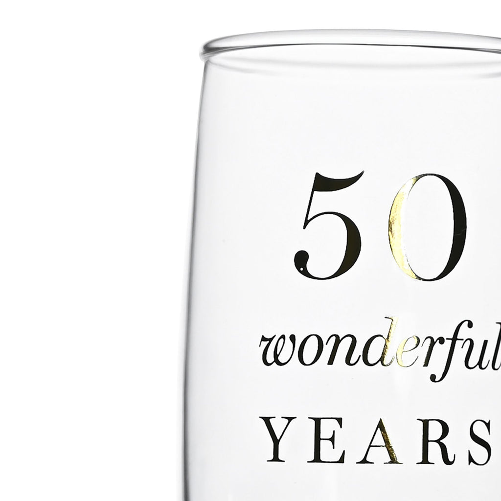 Amore Champagne Flutes Set of 2 - 50th Anniversary