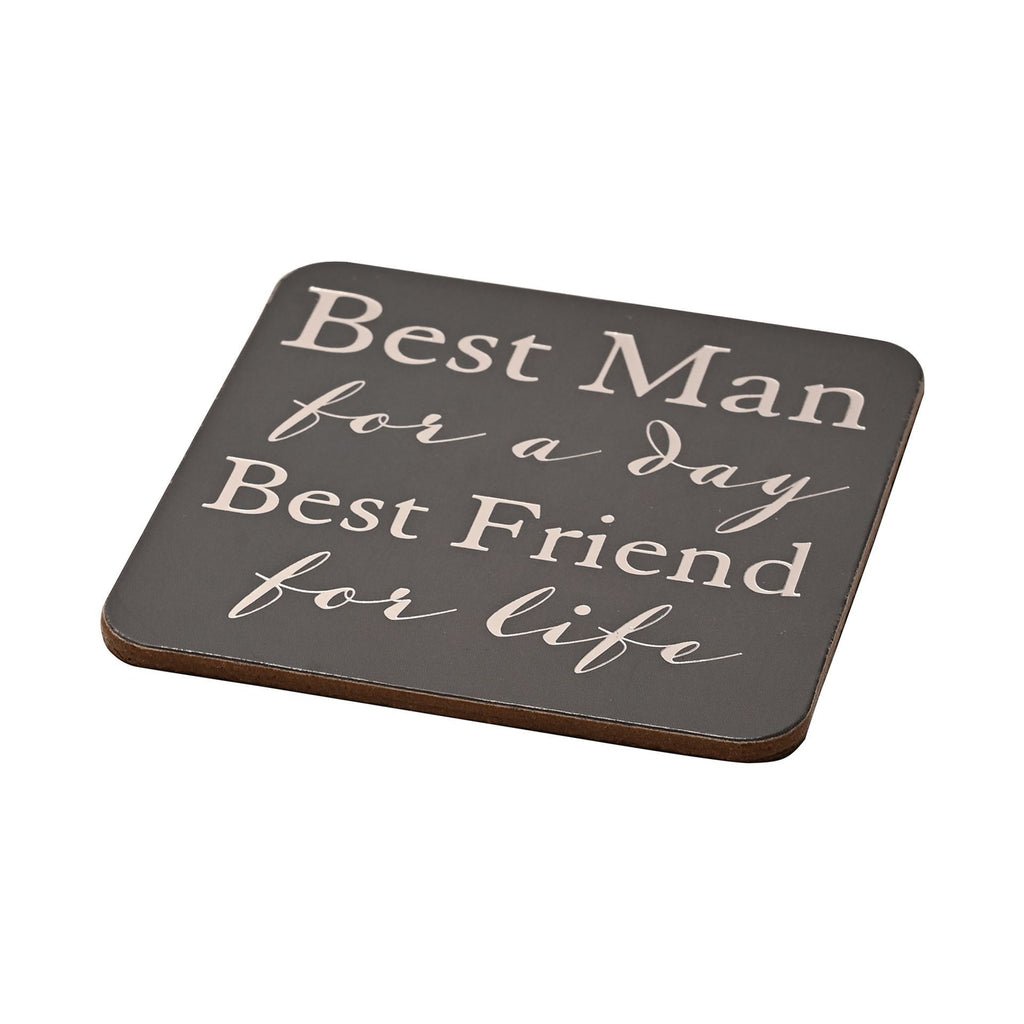 Amore Whisky Glass and Coaster Set - Best Man