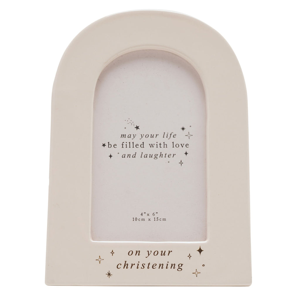 Bambino Arch Ceramic Frame 4" x 6" - Christening
