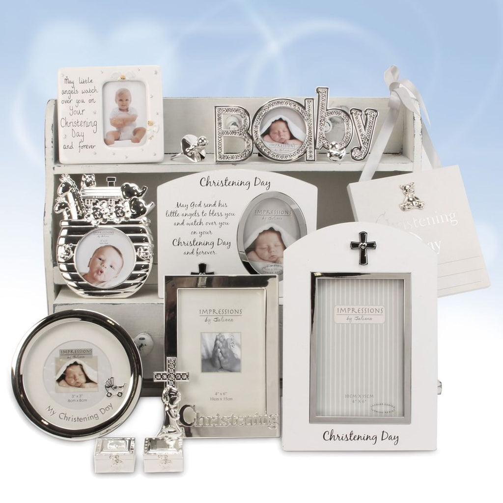 Christening Pearlised Photo Frame 6" x 4"