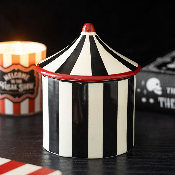 Black Striped Circus Tent Oil Burner - product image 2