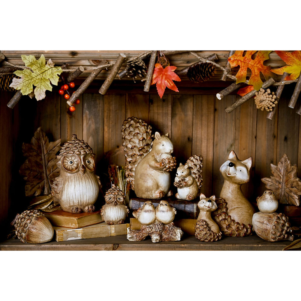 Country Living Wood Effect Resin Fox - Small