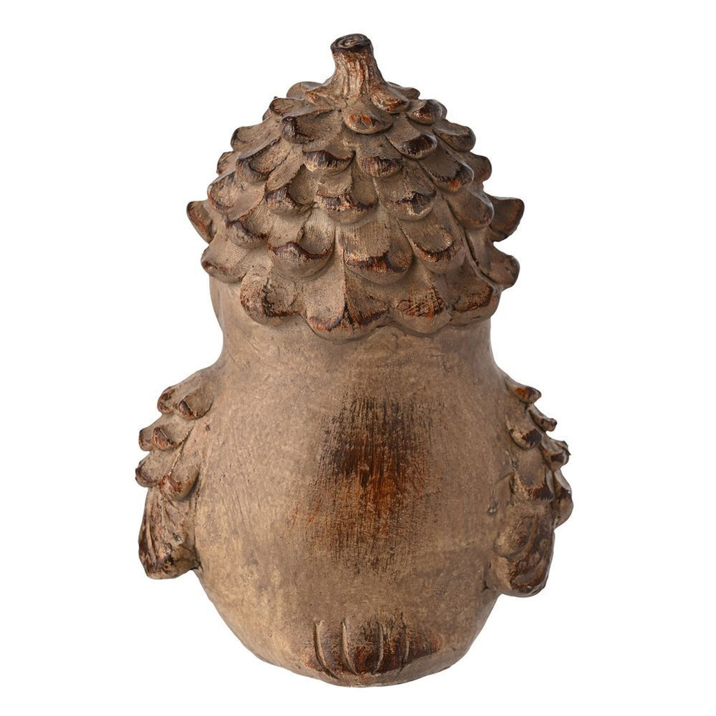 Country Living Wood Effect Resin Owl - Small