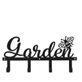 Country Living Metal Garden Plaque with Hooks - "Garden"