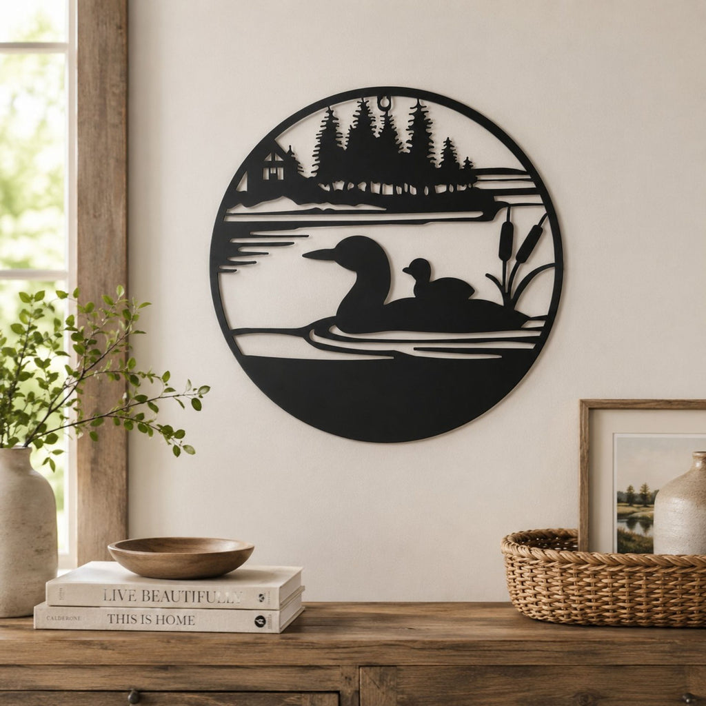 Country Living Metal Wall Art 40cms - Ducks