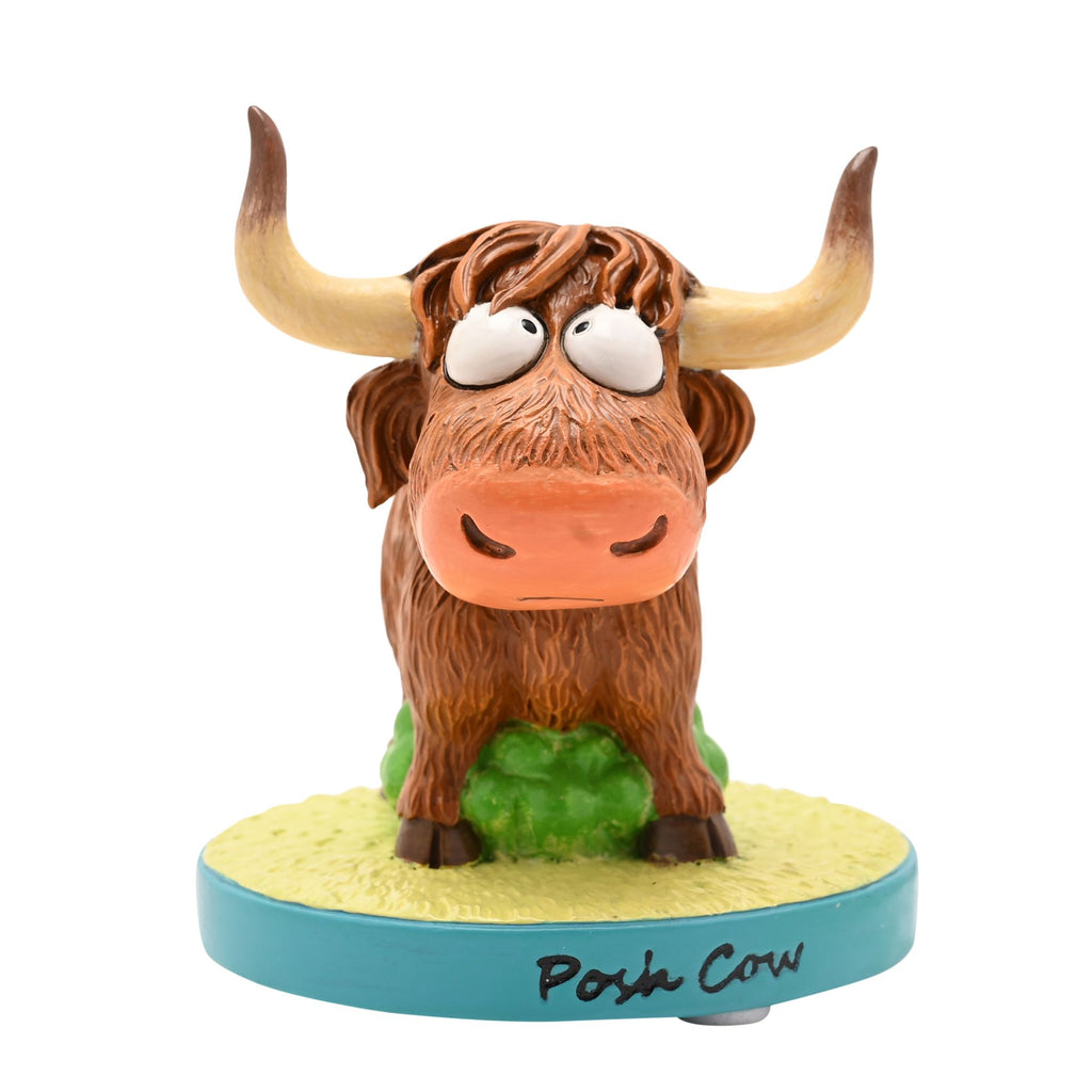 The Funny Farm Highland Cow Figurine "Posh Cow"