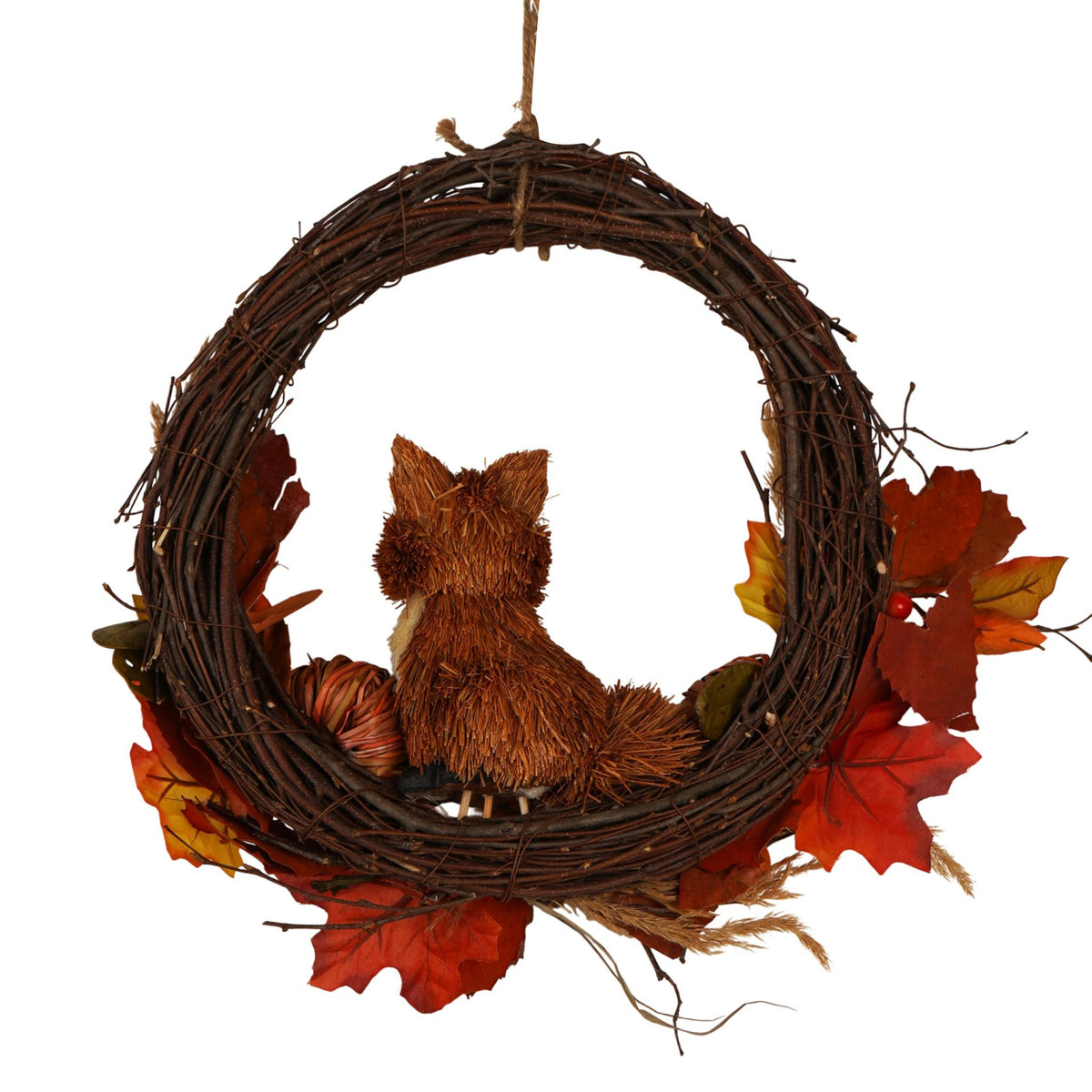 Country Living Rattan Fox Wreath - 39cm – product view 5