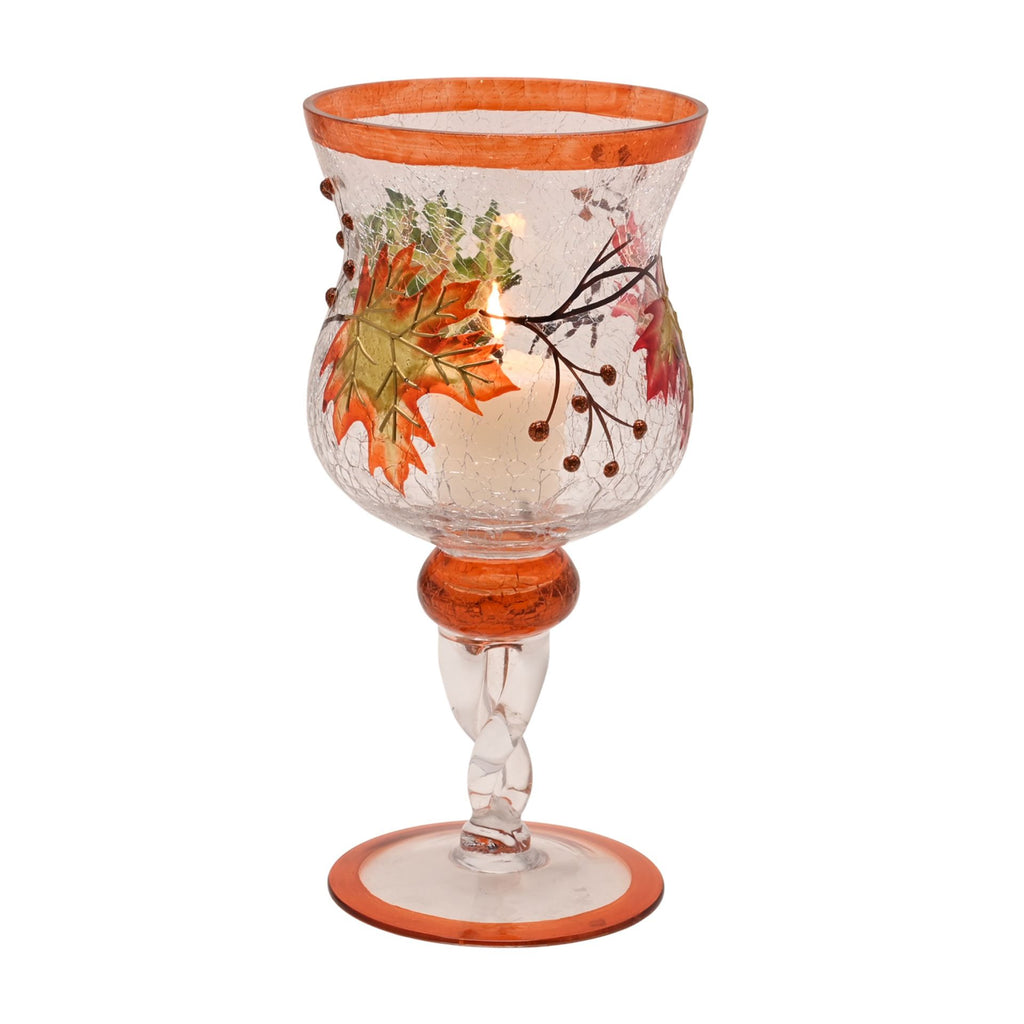 Country Living Autumn Leaf Candle Goblet
