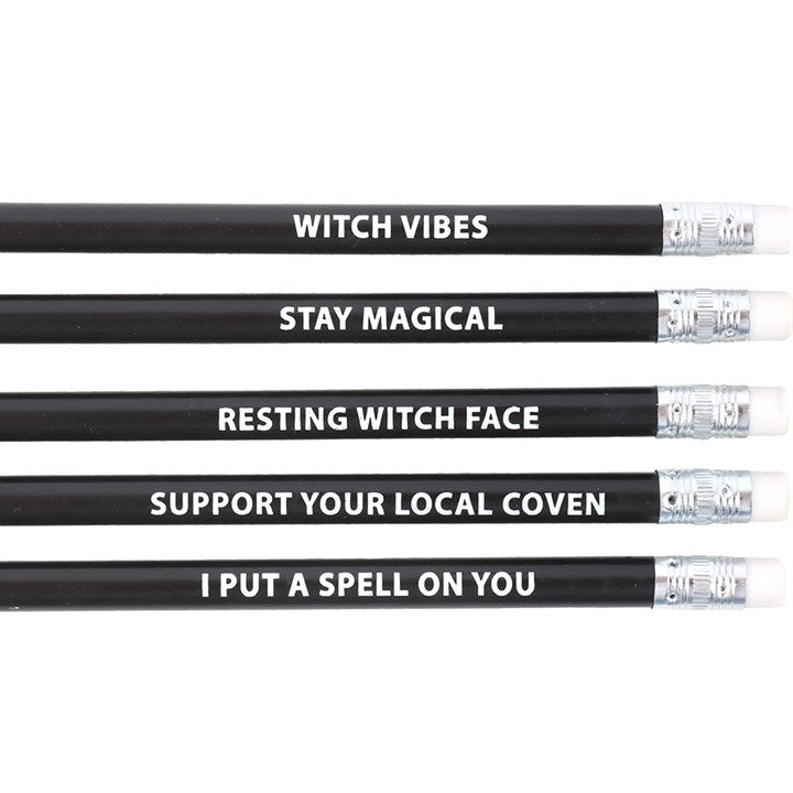 The Coven Club Set of 5 Witchy Pencils - product image 3
