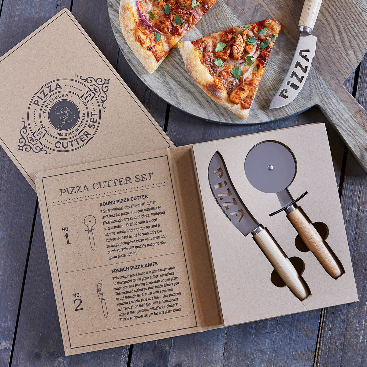 Santa Barbara Pizza Cutter Gift Set - image 2