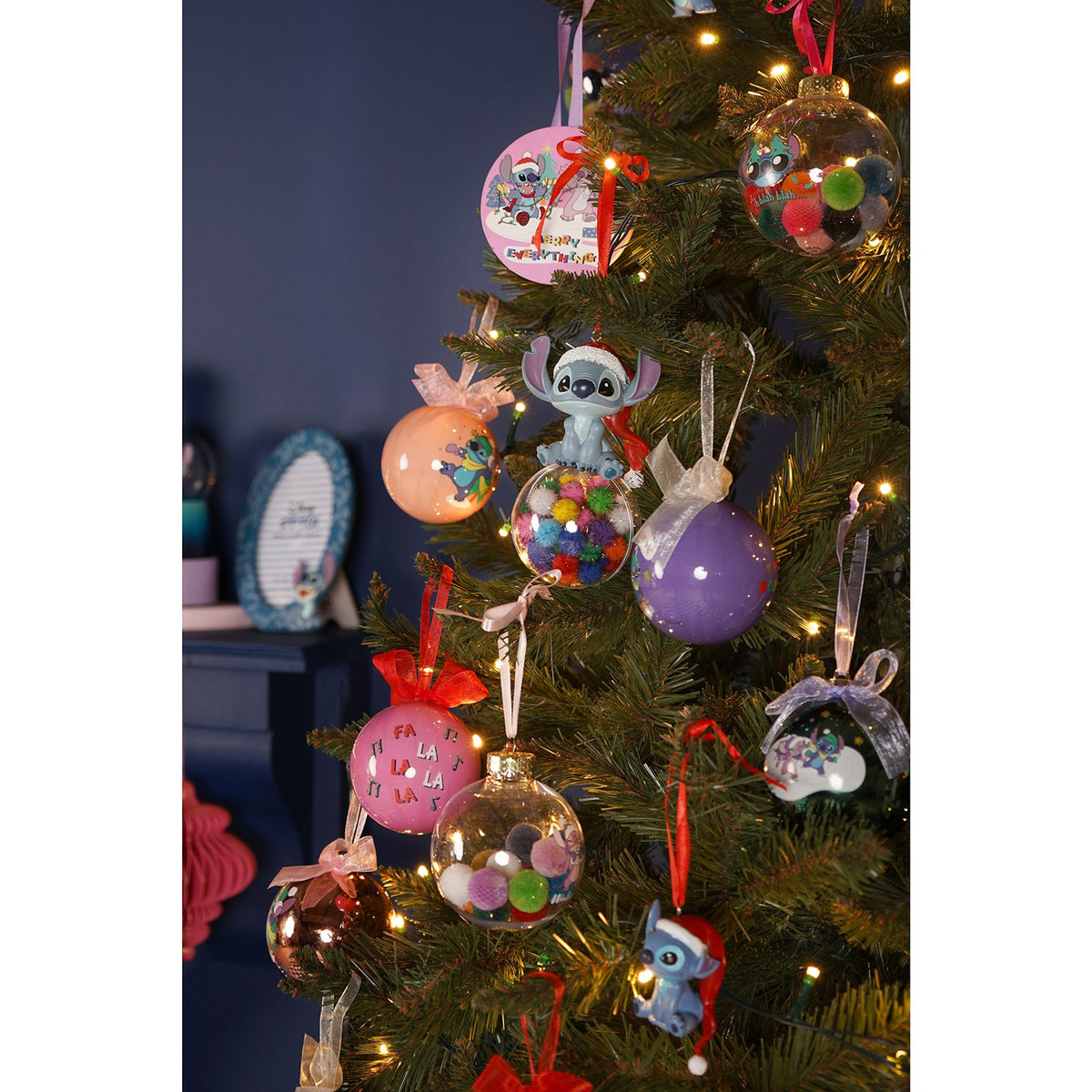 Disney Stitch on A Bauble Resin Hanging Decoration