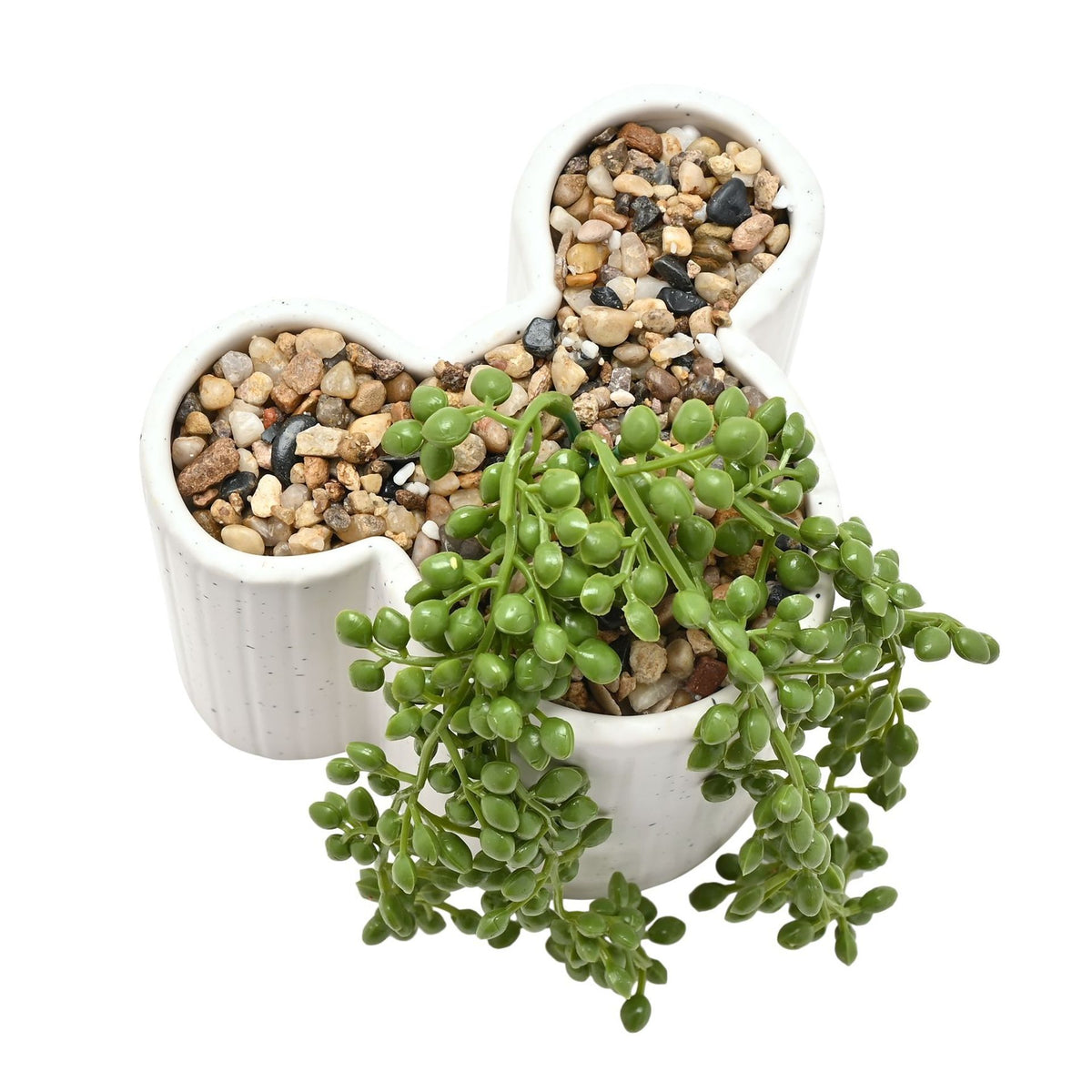 Disney Mickey Shapes Planter with Faux Plant – product view 3