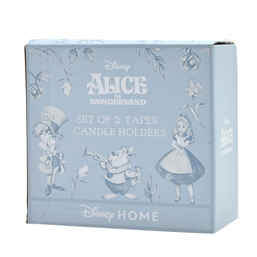 Disney Alice in Wonderland Set of 2 Taper Candle Holders
