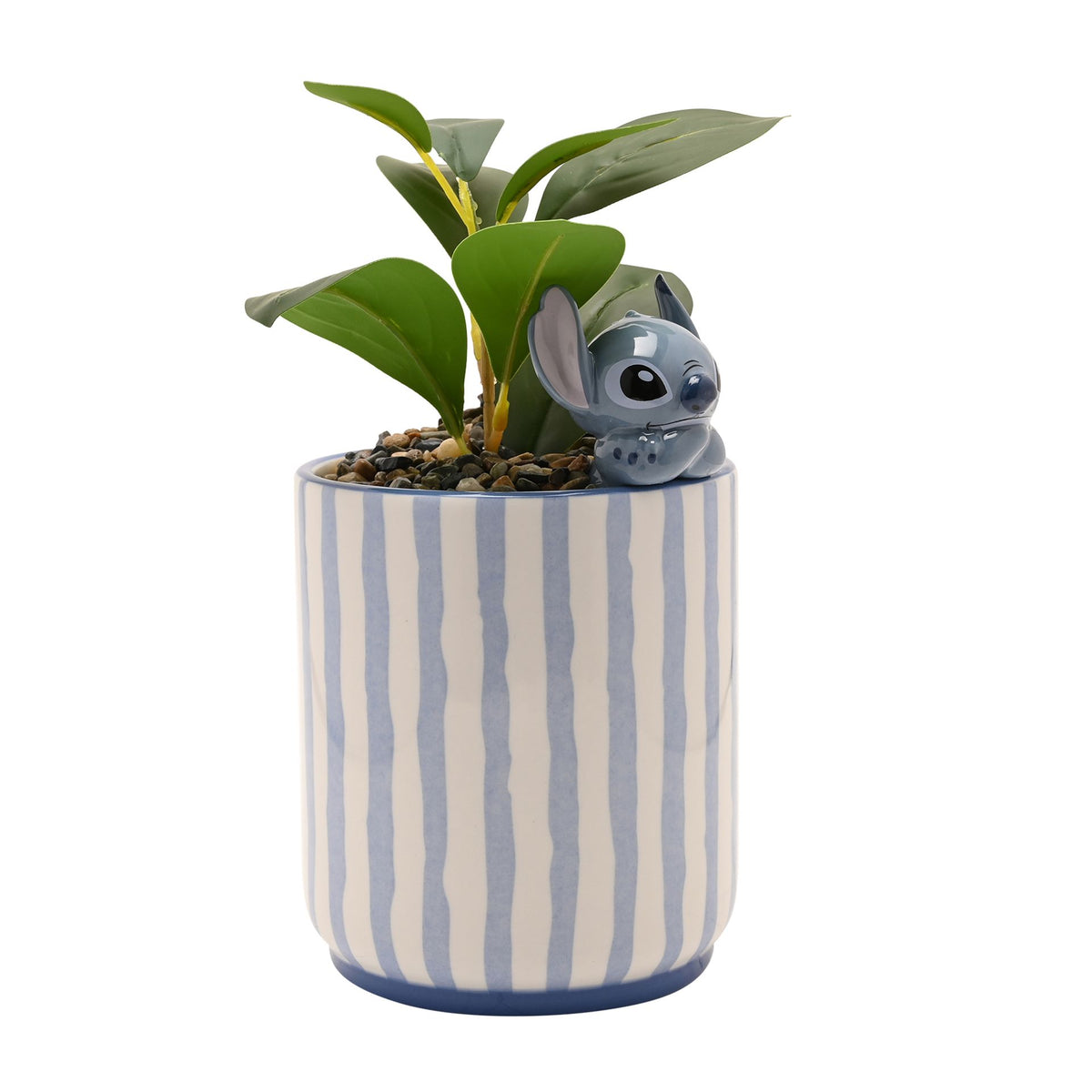 Disney Stitch Planter with 3D Stitch & Faux Plant – product view 3