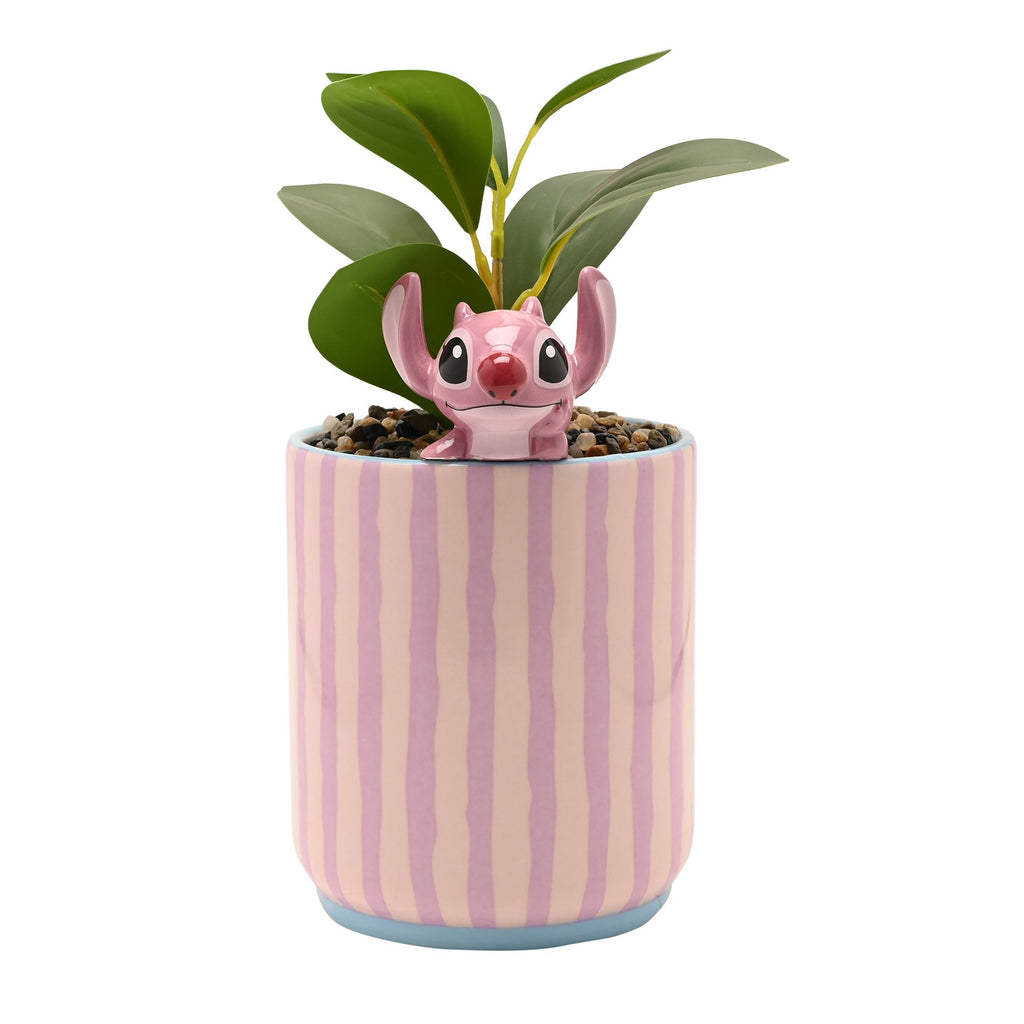 Disney Stitch Planter with 3D Angel & Faux Plant – product view 2