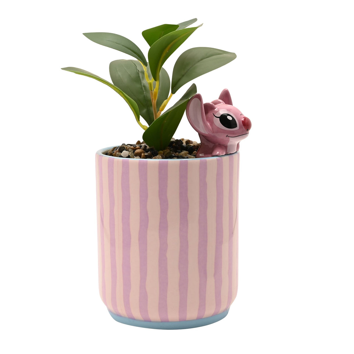 Disney Stitch Planter with 3D Angel & Faux Plant – product view 3