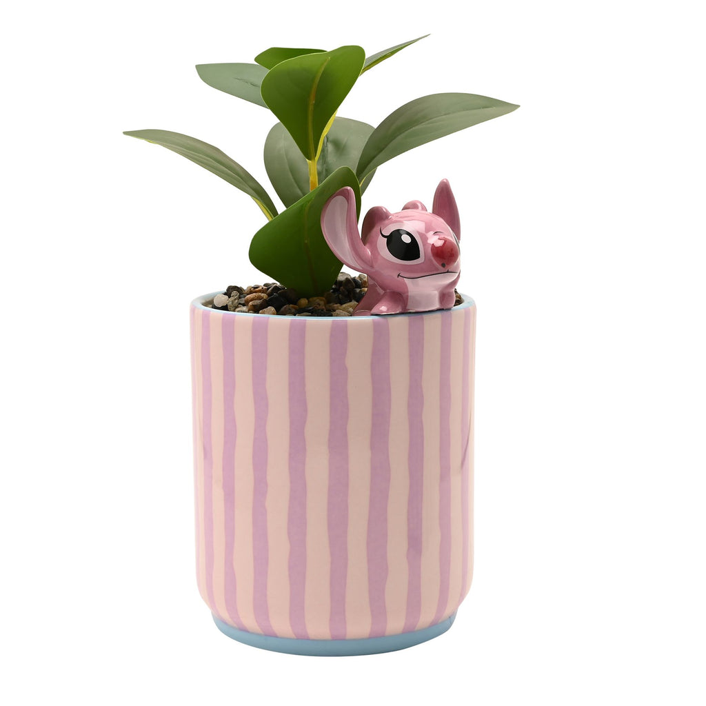 Disney Stitch Planter with 3D Angel & Faux Plant – product view 4