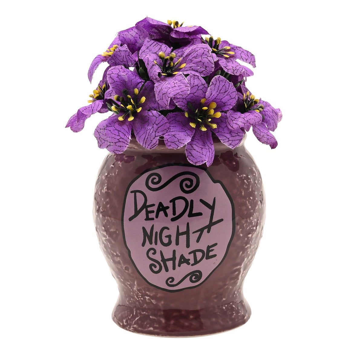Disney Nightmare Before Christmas Planter with Faux Plant - Deadly Nightshade – product view 2