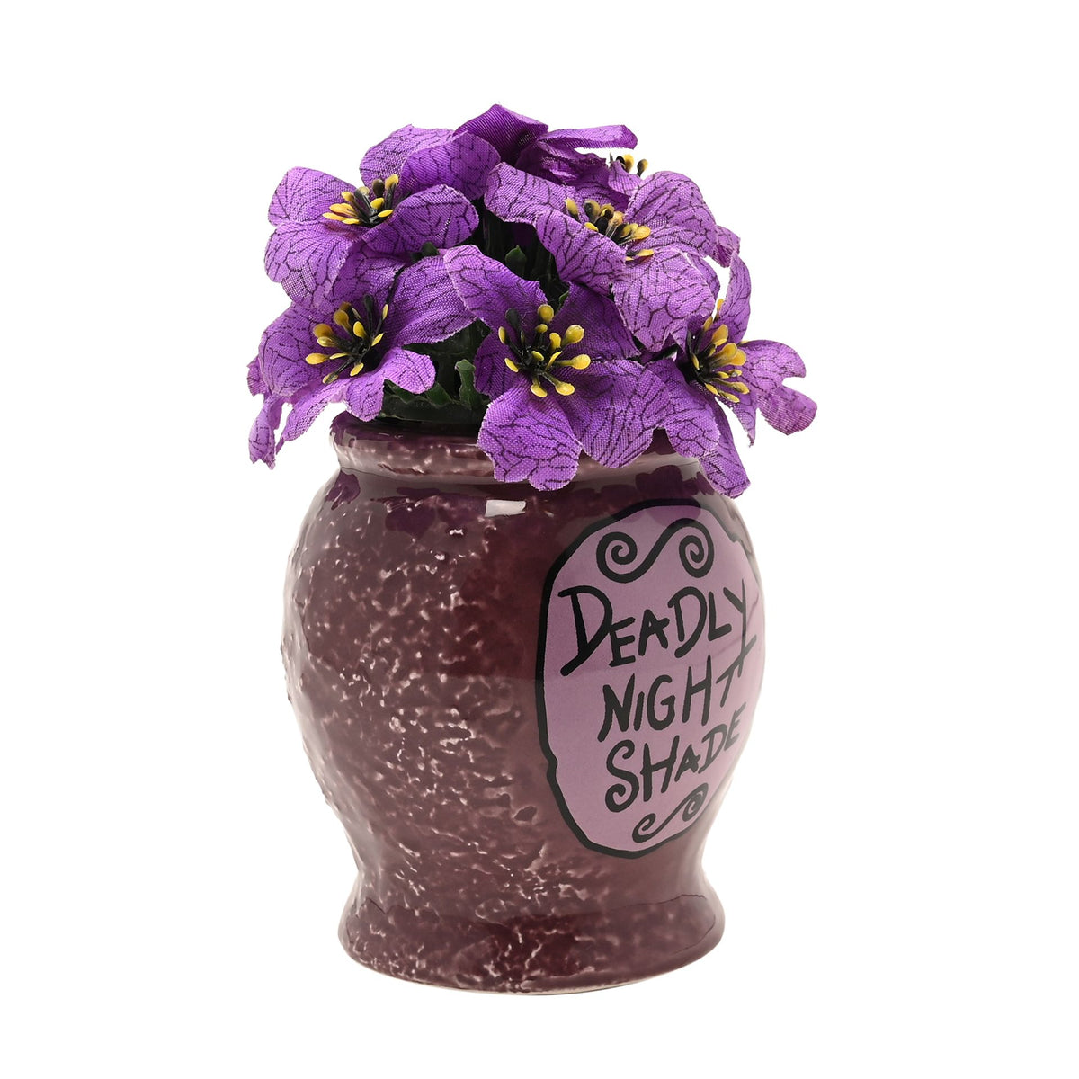 Disney Nightmare Before Christmas Planter with Faux Plant - Deadly Nightshade – product view 3