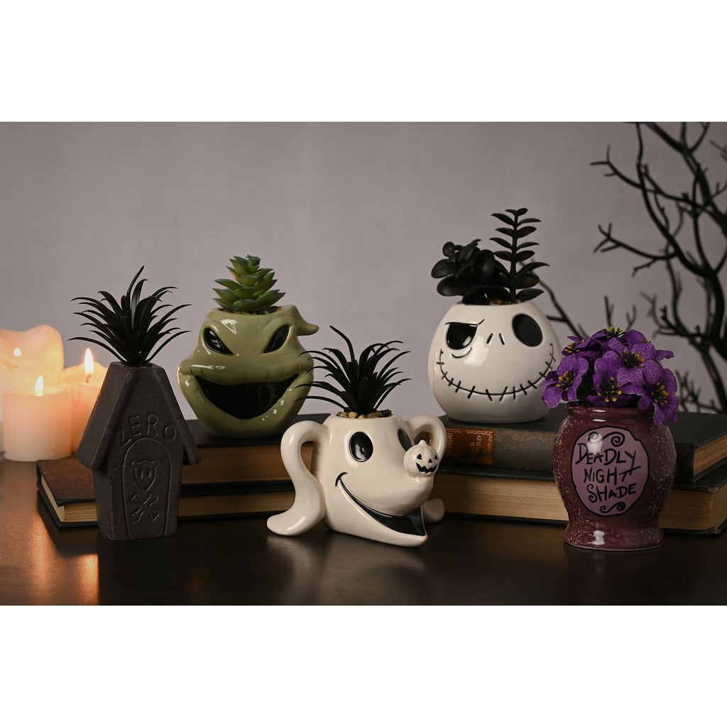 Disney Nightmare Before Christmas Planter with Faux Plant - Deadly Nightshade – product view 5