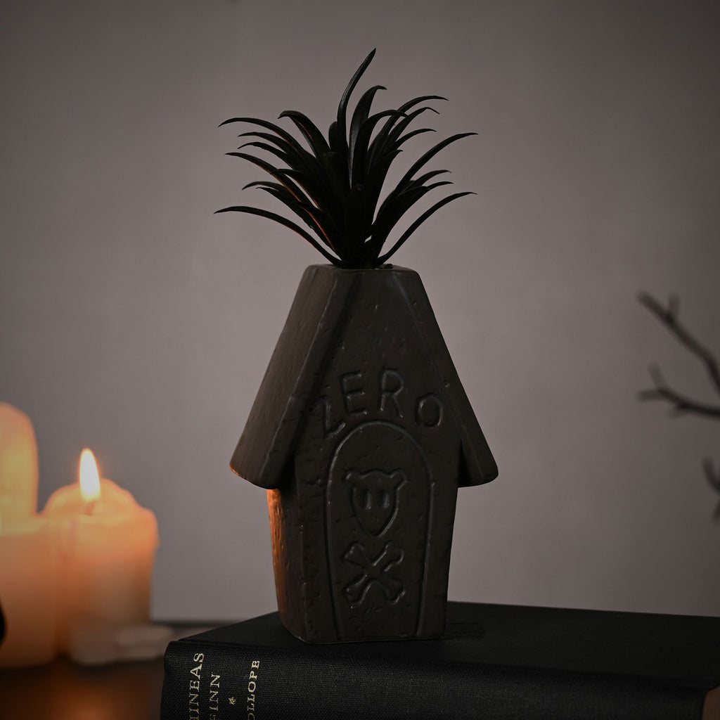 Disney Nightmare Before Christmas Planter with Faux Plant - Zero Coffin