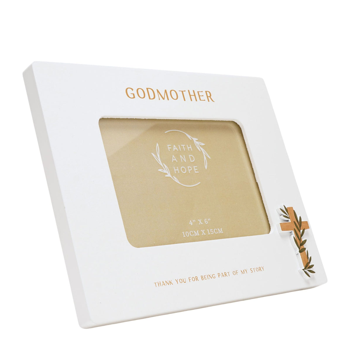 Faith & Hope Photo Frame 6'' x 4'' - Godmother - image 2