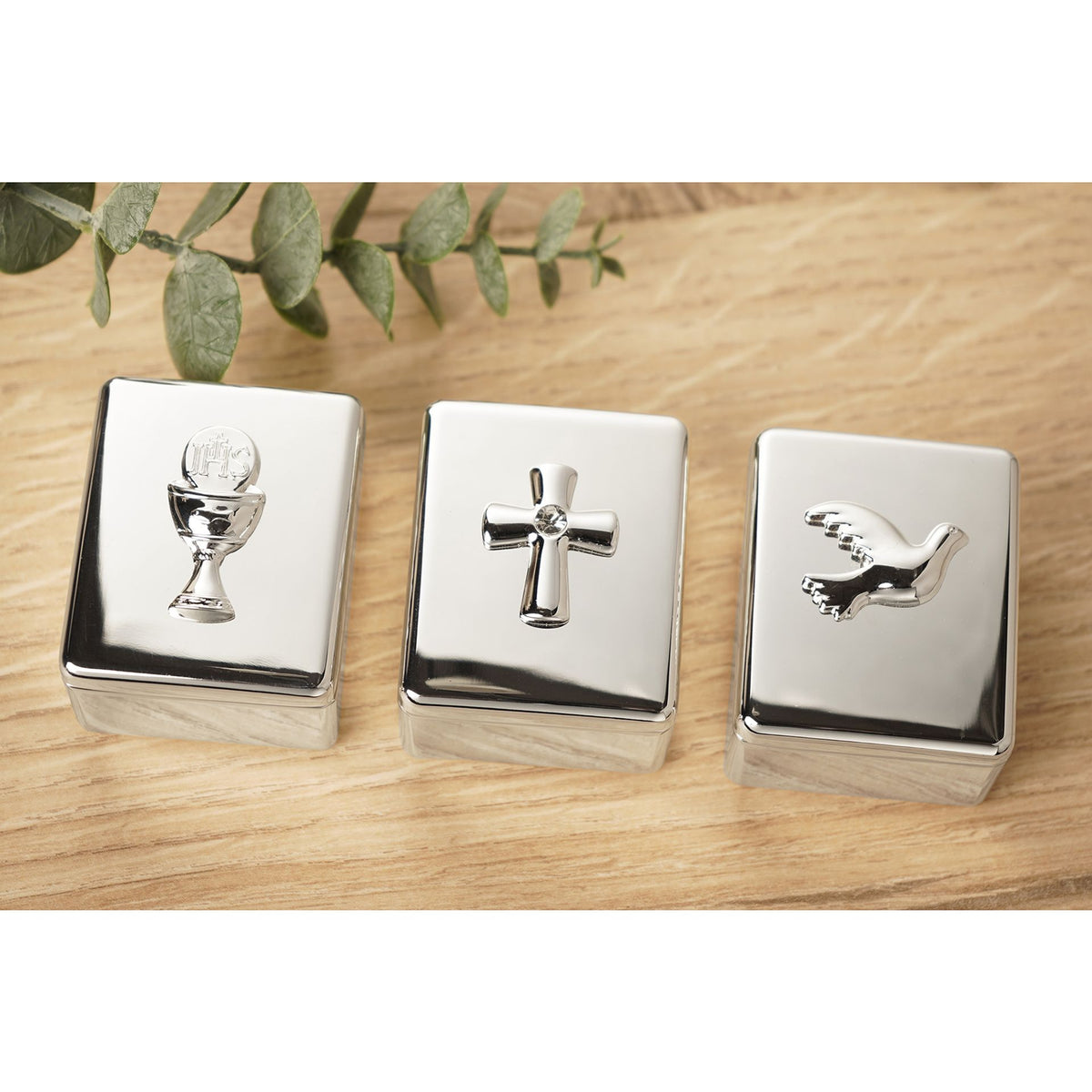 Faith & Hope Communion Keepsake Box Silver Chalice - image 5