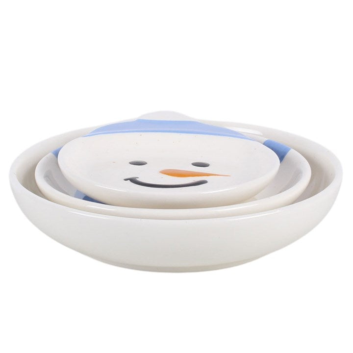 Set of 3 Winter Snowmen Stacking Bowls - product image 4