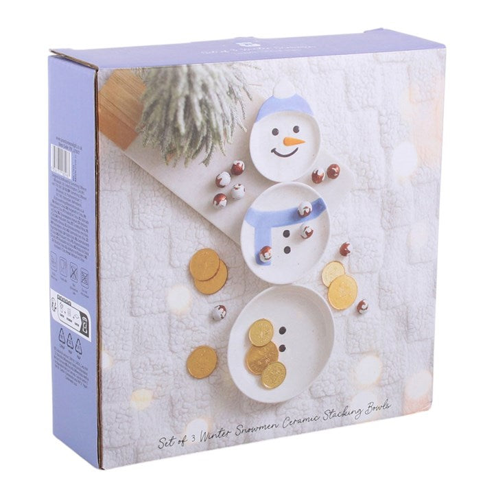 Set of 3 Winter Snowmen Stacking Bowls - product image 5